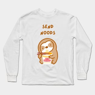 Send Noods Cup Noodles Sloth Long Sleeve T-Shirt